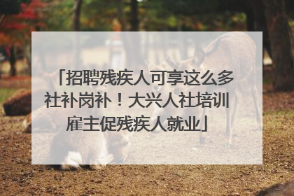 招聘残疾人可享这么多社补岗补！大兴人社培训雇主促残疾人就业