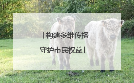 构建多维传播 守护市民权益