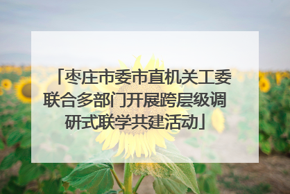 枣庄市委市直机关工委联合多部门开展跨层级调研式联学共建活动