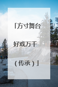 方寸舞台 好戏万千（传承）