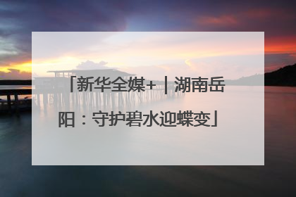 新华全媒+｜湖南岳阳：守护碧水迎蝶变