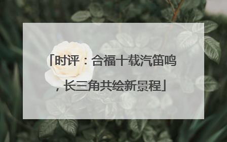 时评：合福十载汽笛鸣，长三角共绘新景程