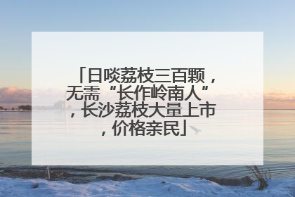 日啖荔枝三百颗，无需“长作岭南人”，长沙荔枝大量上市，价格亲民