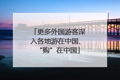 更多外国游客深入各地游在中国、“购”在中国