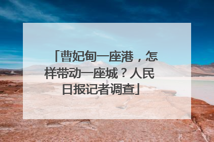 曹妃甸一座港，怎样带动一座城？人民日报记者调查