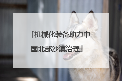 机械化装备助力中国北部沙漠治理