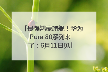 最强鸿蒙旗舰！华为Pura 80系列来了：6月11日见