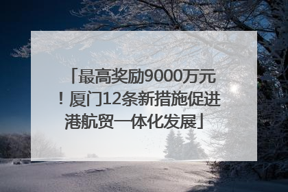 最高奖励9000万元！厦门12条新措施促进港航贸一体化发展