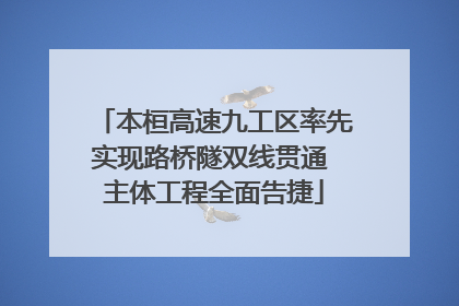 本桓高速九工区率先实现路桥隧双线贯通 主体工程全面告捷