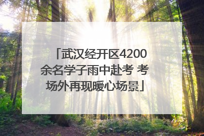 武汉经开区4200余名学子雨中赴考 考场外再现暖心场景
