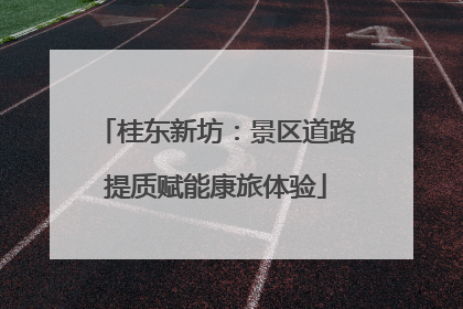 桂东新坊：景区道路提质赋能康旅体验