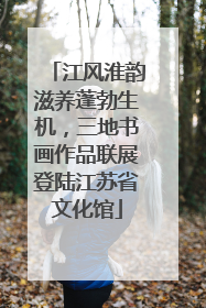 江风淮韵滋养蓬勃生机，三地书画作品联展登陆江苏省文化馆