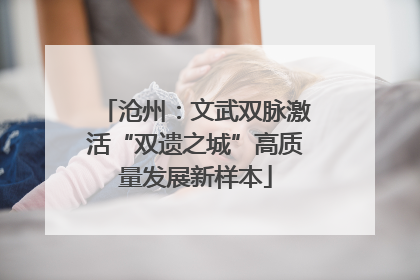 沧州：文武双脉激活“双遗之城”高质量发展新样本