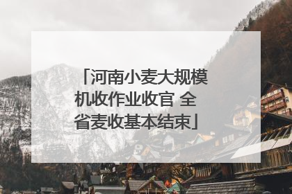 河南小麦大规模机收作业收官 全省麦收基本结束