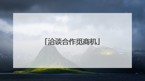 洽谈合作觅商机