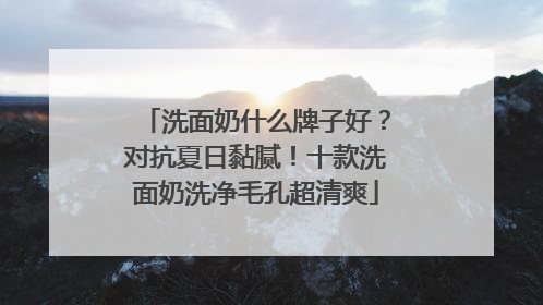 洗面奶什么牌子好？对抗夏日黏腻！十款洗面奶洗净毛孔超清爽