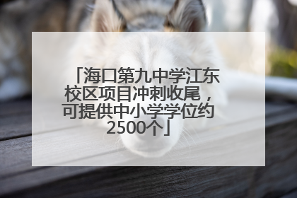 海口第九中学江东校区项目冲刺收尾，可提供中小学学位约2500个