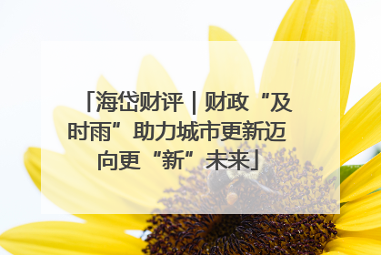 海岱财评｜财政“及时雨”助力城市更新迈向更“新”未来