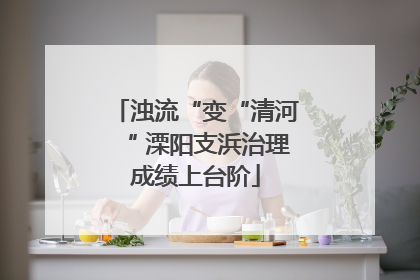 浊流“变“清河“ 溧阳支浜治理成绩上台阶