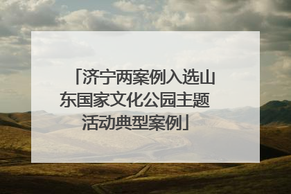 济宁两案例入选山东国家文化公园主题活动典型案例