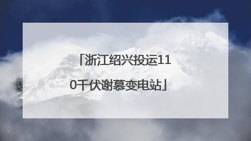 浙江绍兴投运110千伏谢慕变电站