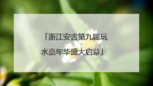 浙江安吉第九届玩水嘉年华盛大启幕