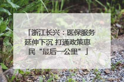 浙江长兴：医保服务延伸下沉 打通政策惠民“最后一公里”