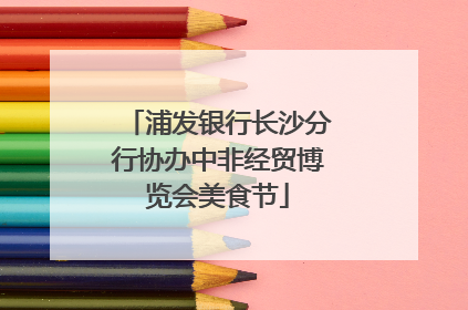 浦发银行长沙分行协办中非经贸博览会美食节