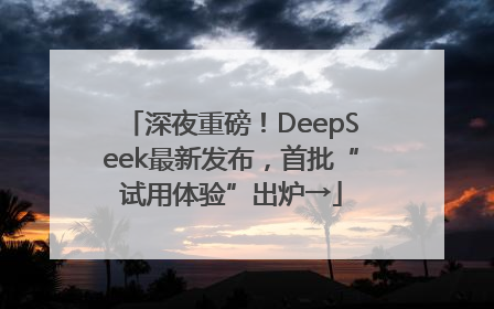深夜重磅！DeepSeek最新发布，首批“试用体验”出炉→