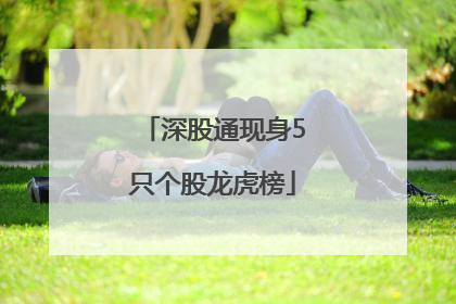 深股通现身5只个股龙虎榜