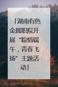 湖南有色金属职院开展“粽情端午，青春飞扬”主题活动