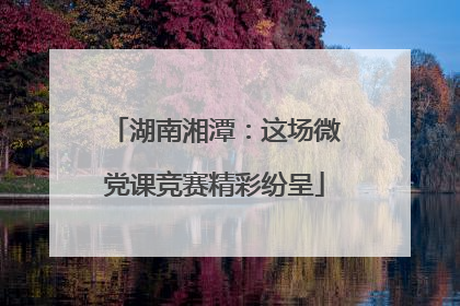 湖南湘潭：这场微党课竞赛精彩纷呈