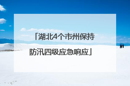 湖北4个市州保持防汛四级应急响应
