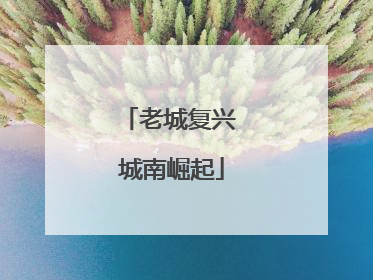 老城复兴 城南崛起