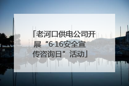 老河口供电公司开展“6·16安全宣传咨询日”活动