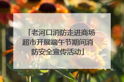 老河口消防走进商场超市开展端午节期间消防安全宣传活动
