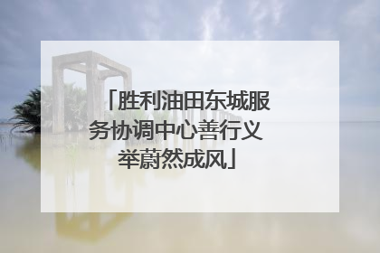 胜利油田东城服务协调中心善行义举蔚然成风