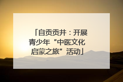 自贡贡井：开展青少年“中医文化启蒙之旅”活动
