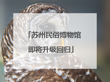 苏州民俗博物馆即将升级回归