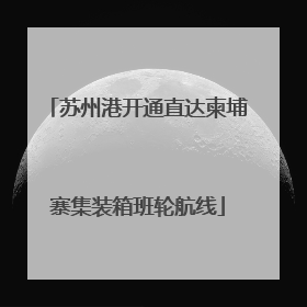 苏州港开通直达柬埔寨集装箱班轮航线