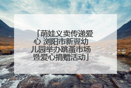 萌娃义卖传递爱心 浏阳市新翼幼儿园举办跳蚤市场暨爱心捐赠活动
