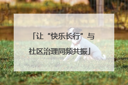 让“快乐长行”与社区治理同频共振