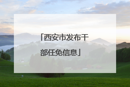 西安市发布干部任免信息