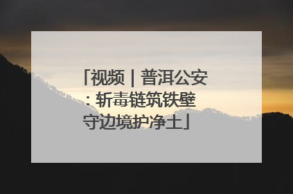 视频｜普洱公安：斩毒链筑铁壁 守边境护净土