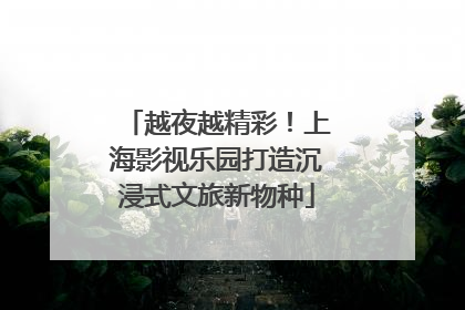 越夜越精彩！上海影视乐园打造沉浸式文旅新物种