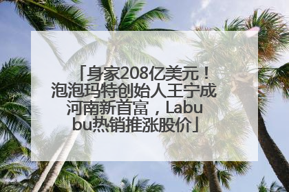 身家208亿美元！泡泡玛特创始人王宁成河南新首富，Labubu热销推涨股价