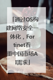 通过OS构建网络安全一体化，Fortinet看重中国市场AI需求