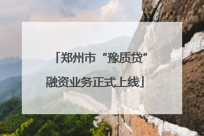 郑州市“豫质贷”融资业务正式上线