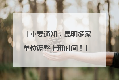 重要通知：昆明多家单位调整上班时间！