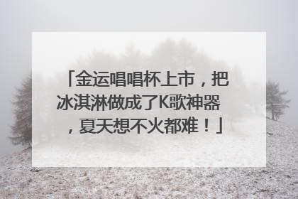 金运唱唱杯上市，把冰淇淋做成了K歌神器，夏天想不火都难！